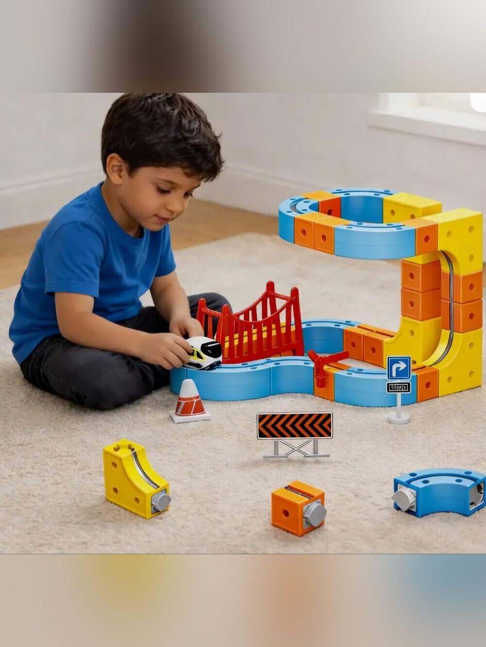 New Kids Electric Train STEM Building Track